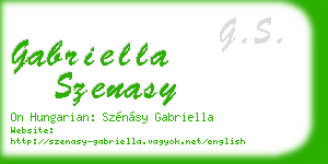 gabriella szenasy business card