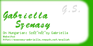 gabriella szenasy business card